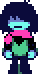 Kris com uma fantasia de Ralsei do newsletter de Halloween de 2023